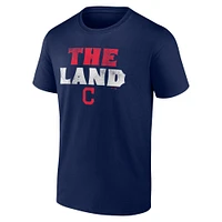 T-shirt The Land de la collection Hometown des Cleveland Indians Fanatics pour hommes, bleu marine