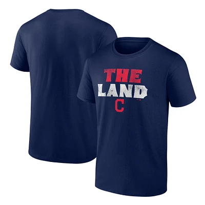 Men's Fanatics Navy Cleveland Indians Hometown Collection The Land T-Shirt