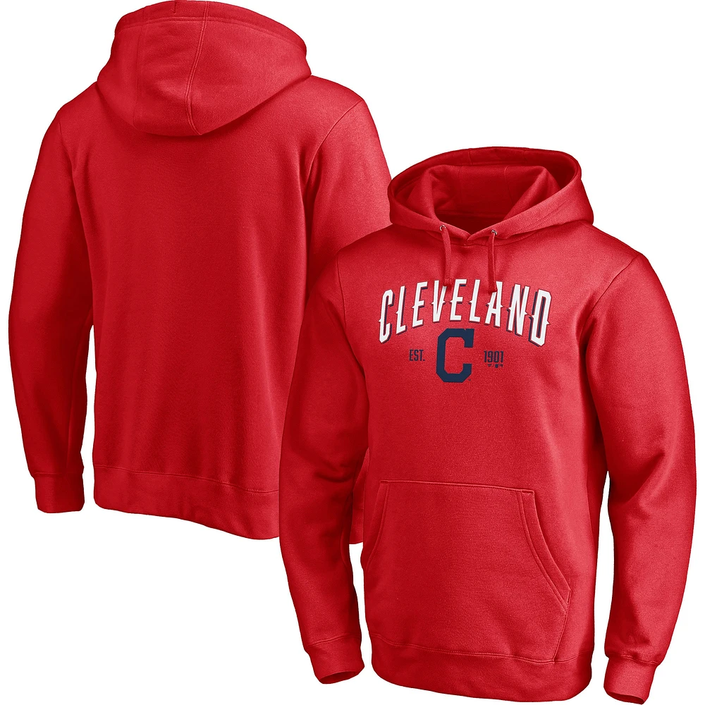 Sweat à capuche rouge Fanatics pour hommes Cleveland Indians Big & Tall Cooperstown Collection Ultimate Champion Pull