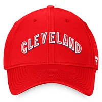 Casquette Core Flex de la collection Cooperstown des Cleveland Indians Fanatics pour hommes, rouge