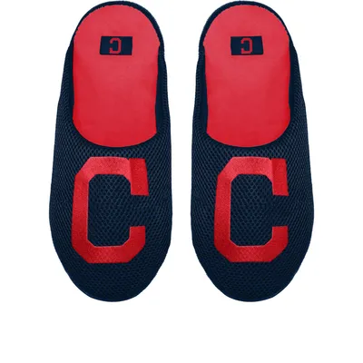 Cleveland Indians FOCO Big Logo Colorblock Mesh Slippers