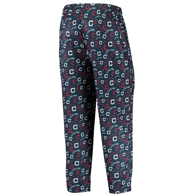 Pantalon de pyjama FOCO Navy Indians Cleveland Cooperstown pour homme