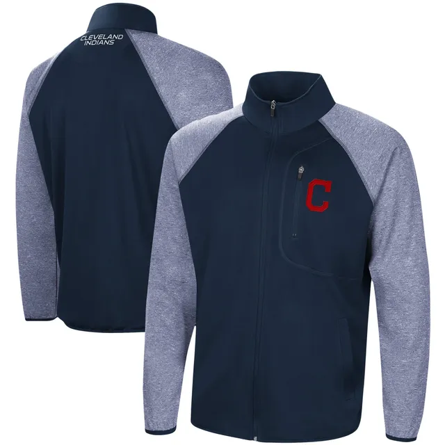 Men's G-III Sports by Carl Banks Navy/Red St. Louis Cardinals Kickoff Raglan V-Neck Pullover Jacket