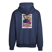 Men's Levelwear  Navy Cleveland Indians Cooperstown Collection Contact Core Pullover Hoodie