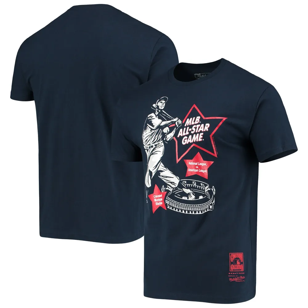Mitchell & Ness MLB All-Star Game Cooperstown Collection Cleveland  Municipal Stadium T-Shirt - Navy