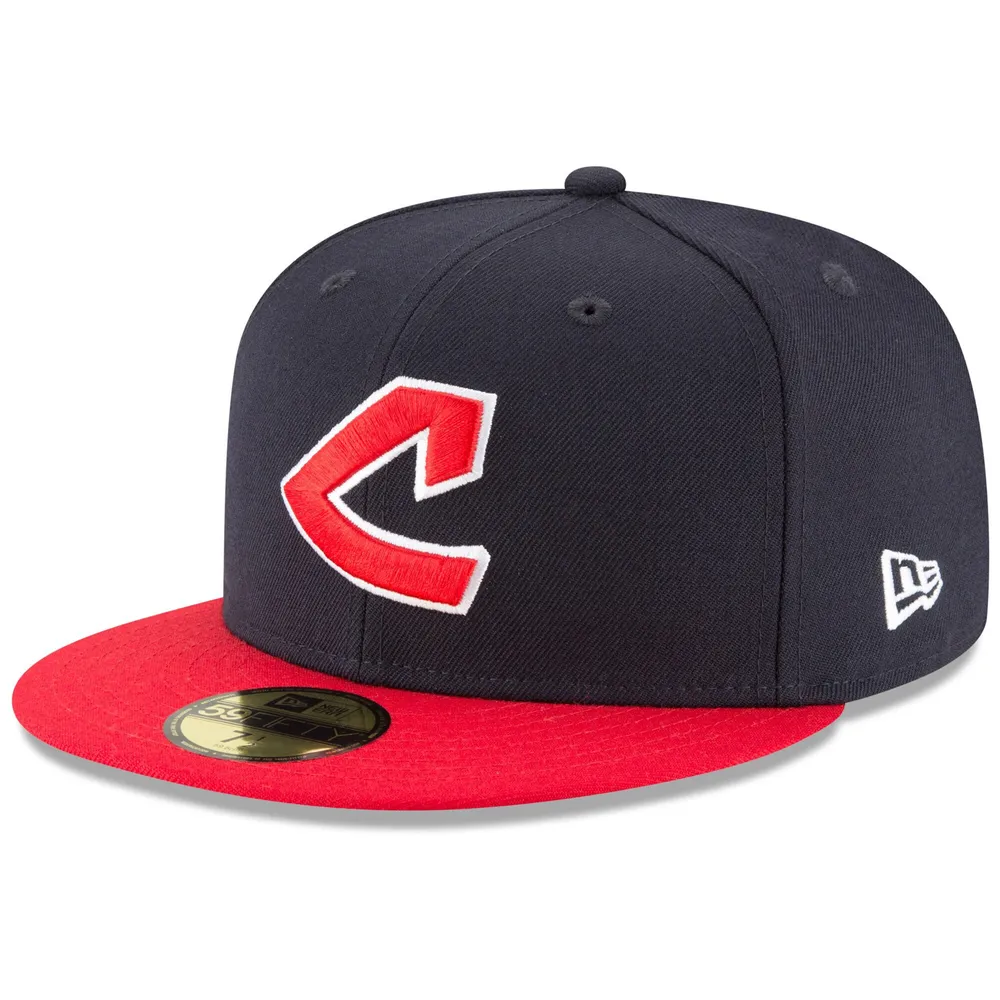 Lids Cleveland Indians New Era Cooperstown Collection Logo 59FIFTY Fitted  Hat - Navy