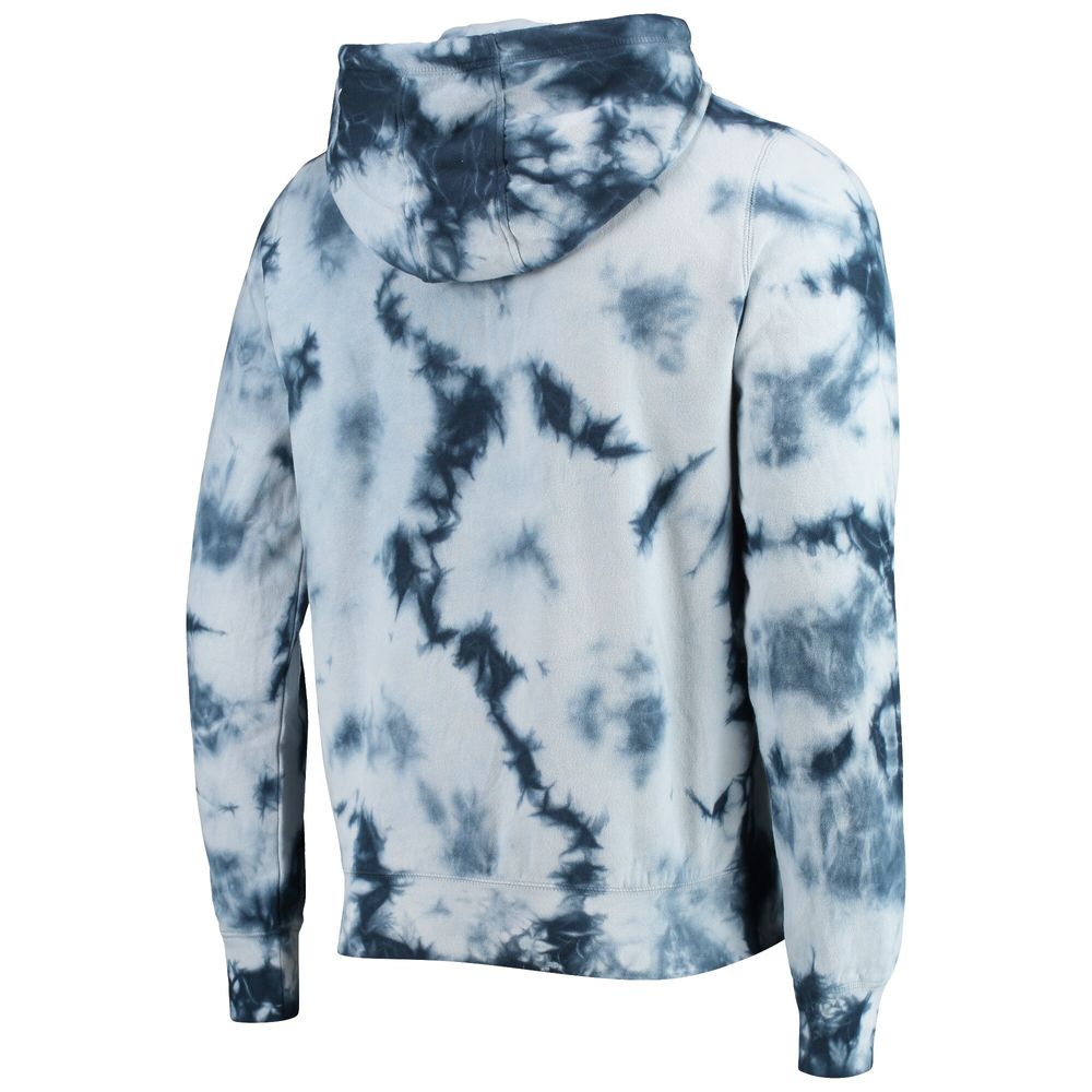 Men's New Era Navy Cleveland Indians Tie-Dye Pullover Hoodie