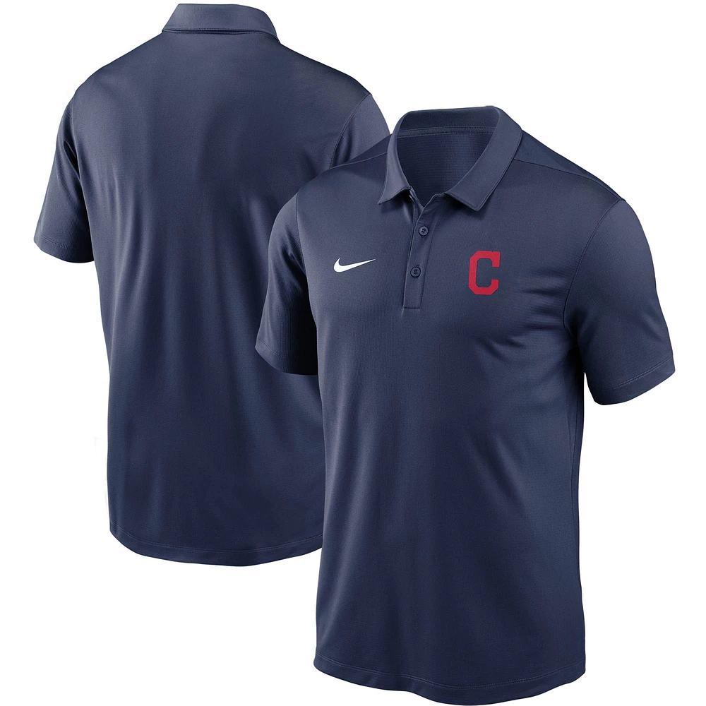 Men's Nike Navy Cleveland Indians Team Logo Franchise Performance Polo