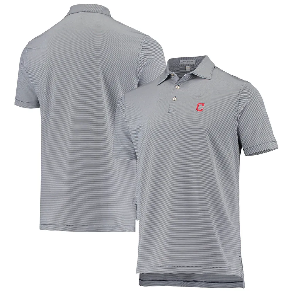 Men's Cleveland Indians Nike Gray Stripe Polo