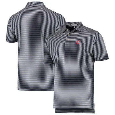 Cleveland Indians Quest Gray Stripe Polo Large