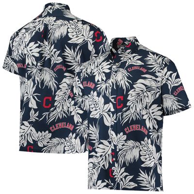 Men's Reyn Spooner Navy Detroit Tigers Aloha Button-Down Shirt