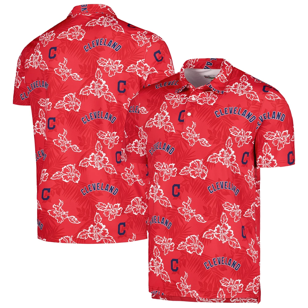 Polo Performance Reyn Spooner pour homme rouge Cleveland Guardians