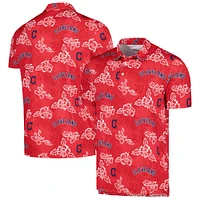 Men's Reyn Spooner  Red Cleveland Guardians Performance Polo