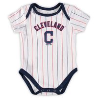 Newborn & Infant Navy/Red/White Cleveland Indians Future Number One 3-Pack Bodysuit Set