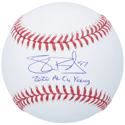 Shane Bieber Cleveland Indians Autographed Baseball with "2020 AL Cy Young" Inscription