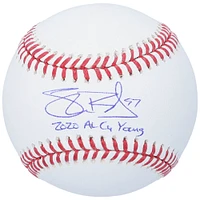 Shane Bieber Cleveland Indians Autographed Baseball with "2020 AL Cy Young" Inscription