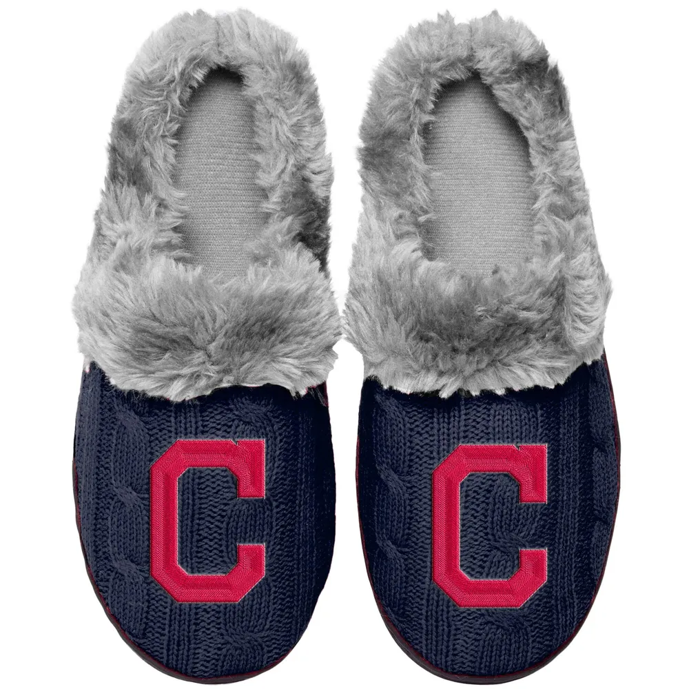 Lids Indians Women's Cable Knit Slide Slippers | Green Mall
