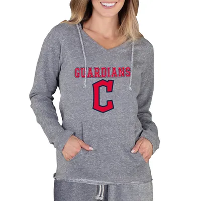 Cleveland Indians Concepts Sport Women's Mainstream Terry Long Sleeve Hoodie Top - Gray