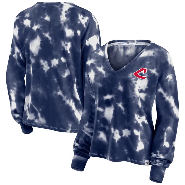 Lids Chicago Cubs Fanatics Branded Women's Tie-Dye V-Neck Pullover