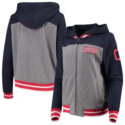 Women's New Era Red St. Louis Cardinals Colorblock Full-Zip Hoodie Size: Extra Small