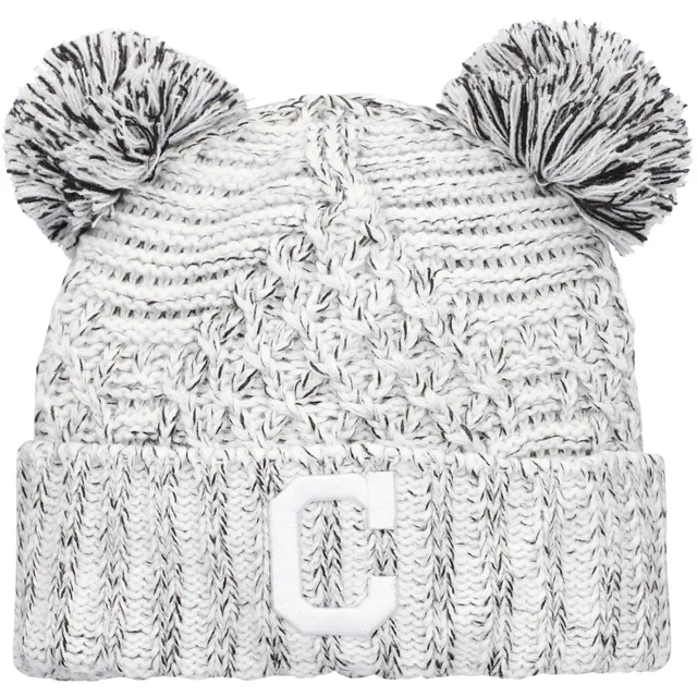 Women's New Era Brown Cleveland Browns Snowy Cuffed Knit Hat with Pom