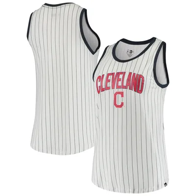 Oakland Athletics New Era Women's Pinstripe Jersey Tank Top - White/Black