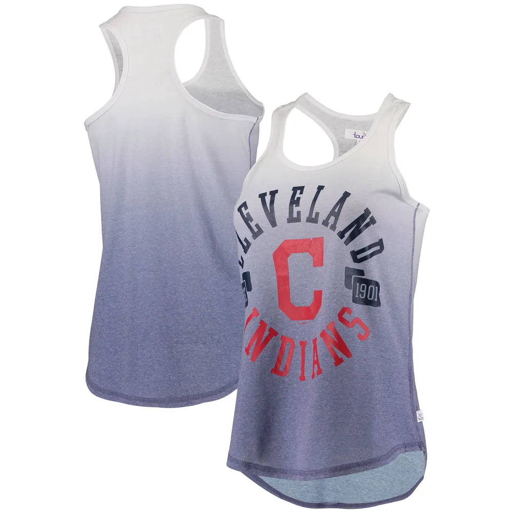 Lids Cleveland Indians Touch Women's Rebel Ombre Tri-Blend Racerback Tank  Top - Navy