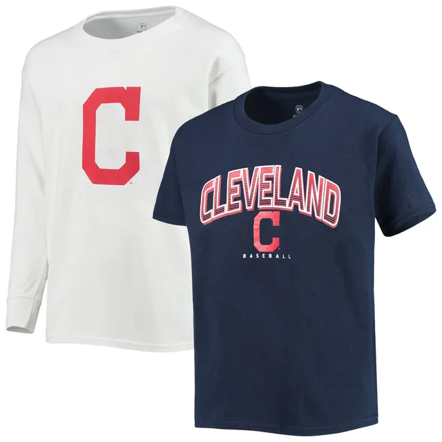 Cleveland Indians Stitches Youth Heat Transfer T-Shirt - Navy