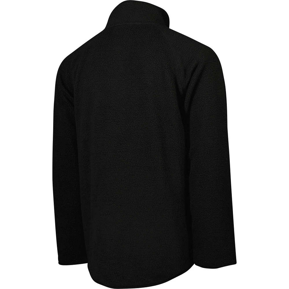 Men's Black Club America Pile Raglan Full-Zip Jacket