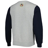 Men's Gray/Navy Club America Kangaroo Pullover Sweatshirt