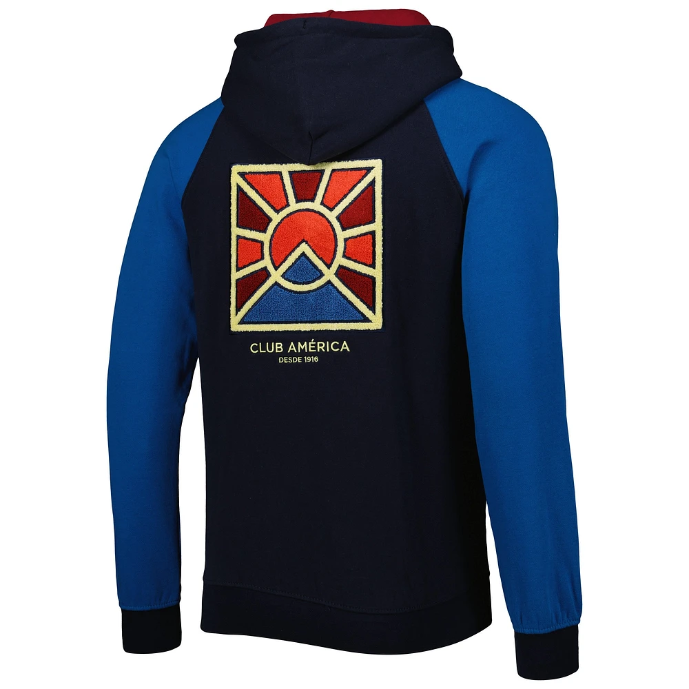 Men's Navy/Blue Club America Pride Raglan Pullover Hoodie