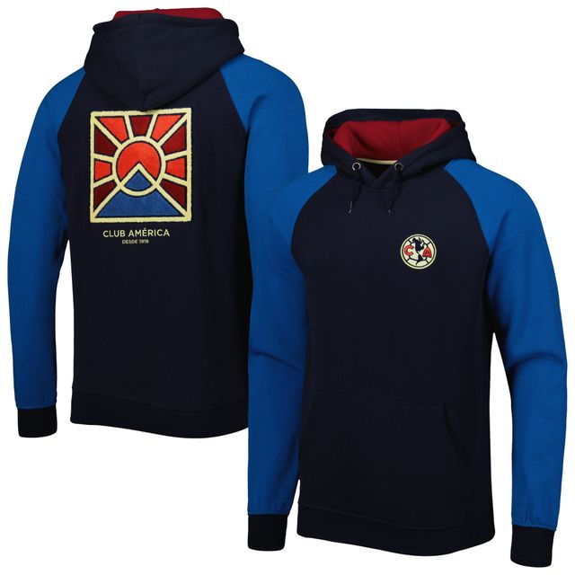 Sweat à capuche raglan Club America Pride bleu marine/bleu pour homme