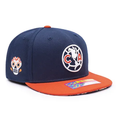 Club America Día de Muertos Snapback Hat - Navy/Orange