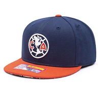 Men's Navy/Orange Club America Día de Muertos Snapback Hat