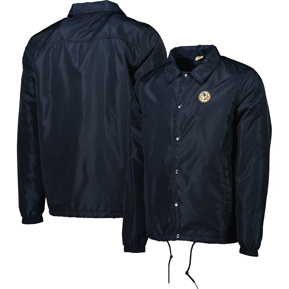 Veste à boutons-pression pour hommes Navy Club America Coaches