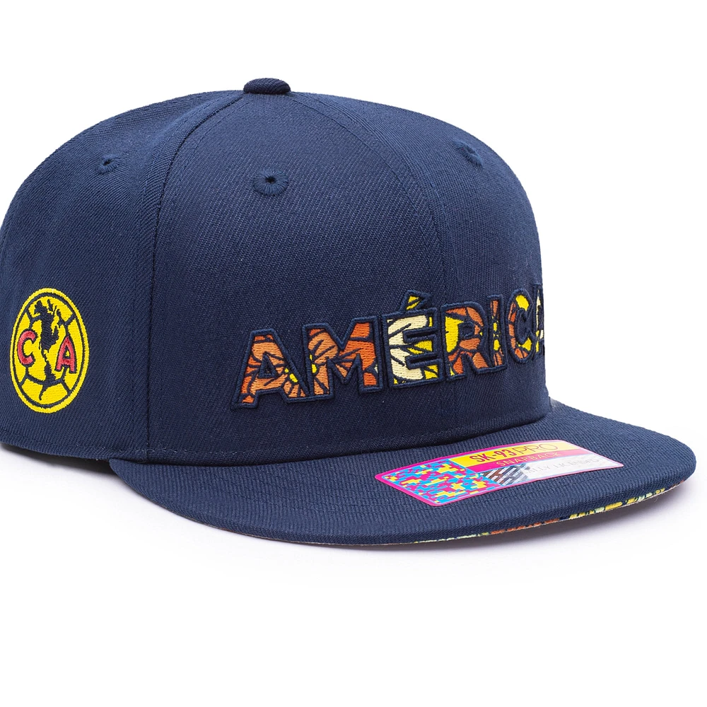 Casquette Snapback à fleurs Navy Club America Dia De Los Muertos pour homme