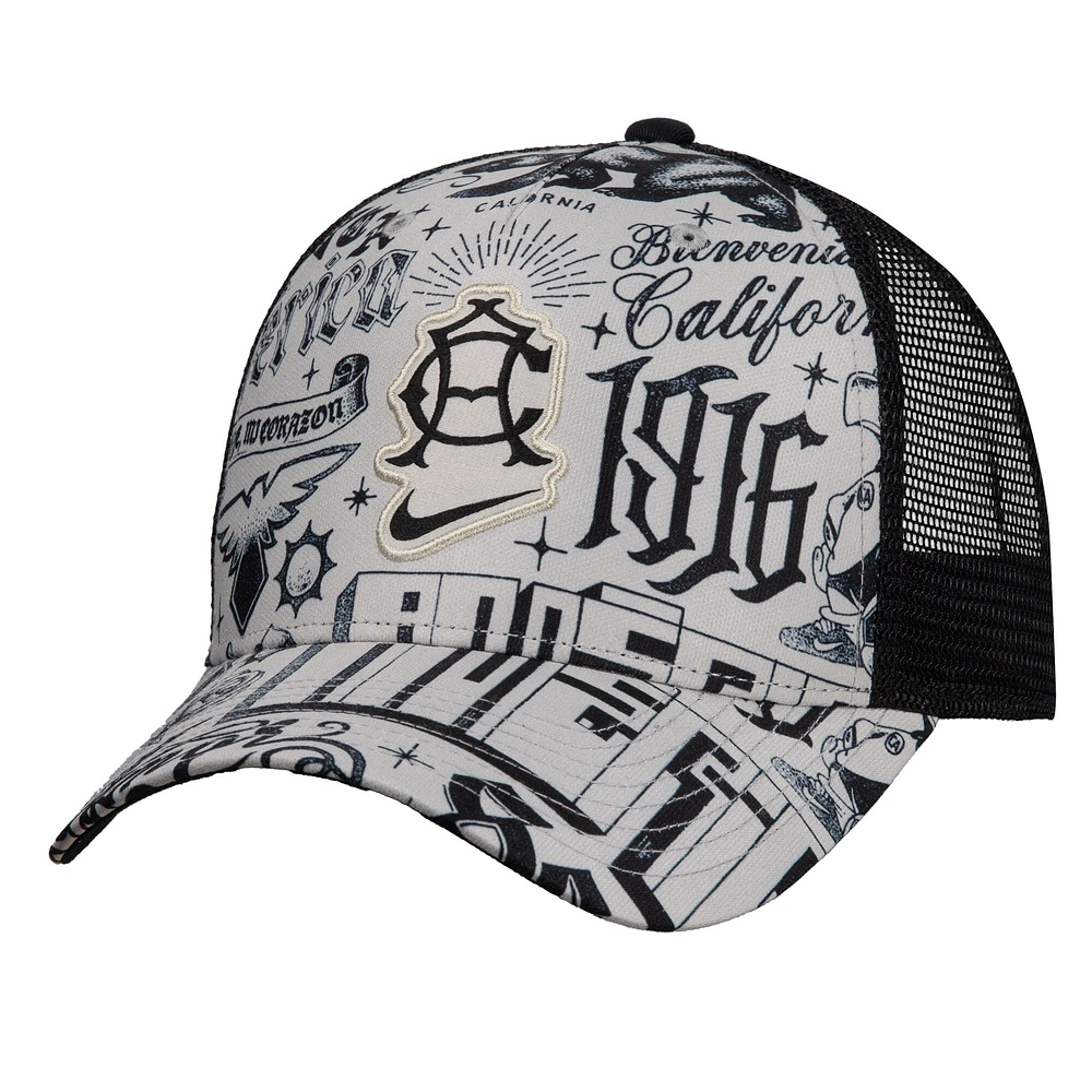 Casquette ajustable Nike Black Club America CA x Woven Patch Rise Trucker pour homme