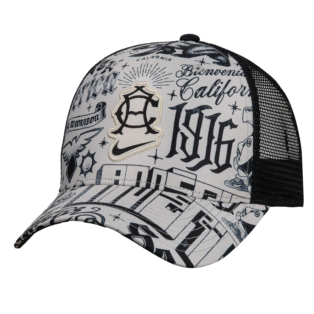 Casquette ajustable Nike Black Club America CA x Woven Patch Rise Trucker pour homme