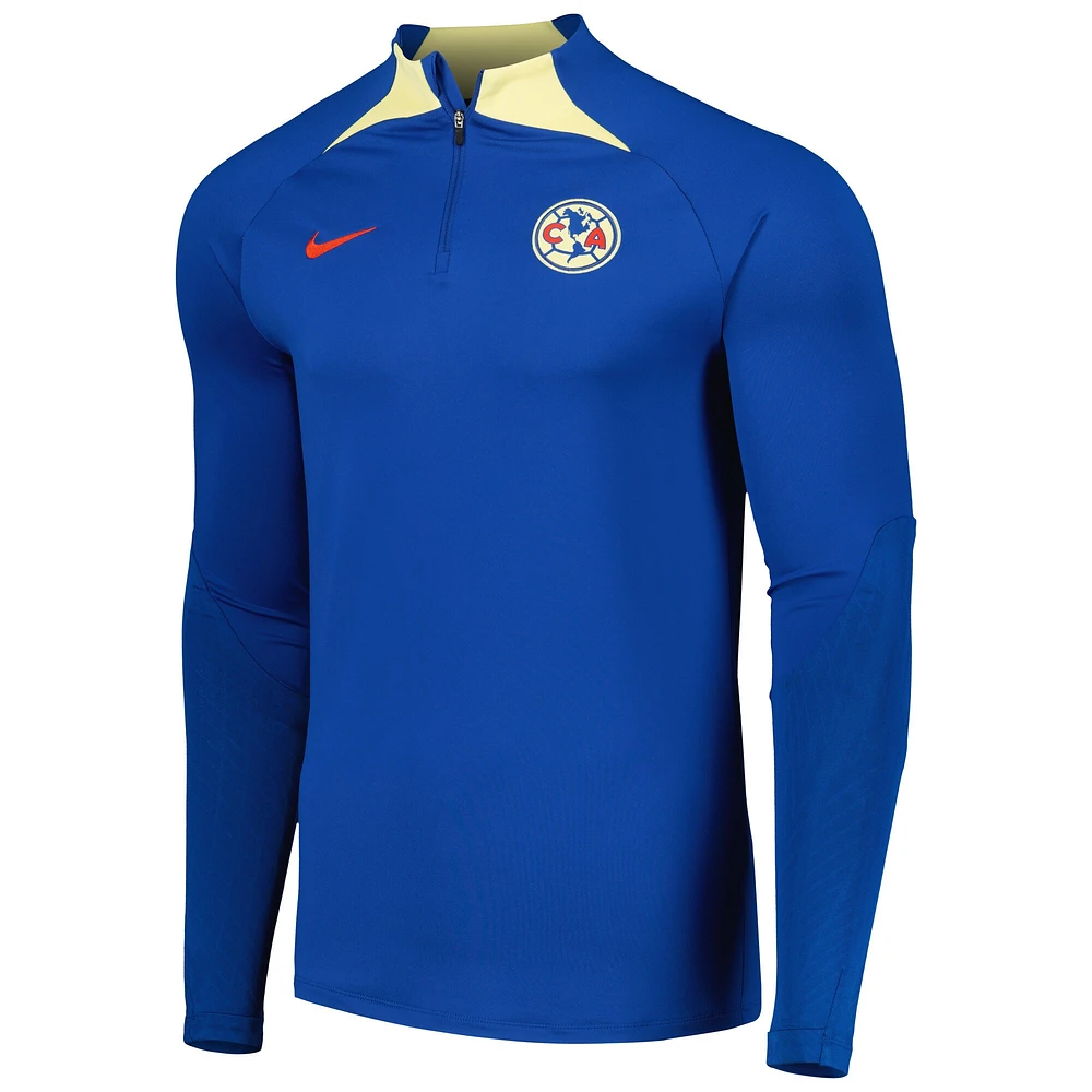 Haut à manches longues et fermeture éclair quart de performance Nike Club America Strike Drill 2023/24 pour Homme Bleu