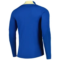 Men's Nike Blue Club America Strike Drill 2023/24 Performance Quarter-Zip Long Sleeve Top