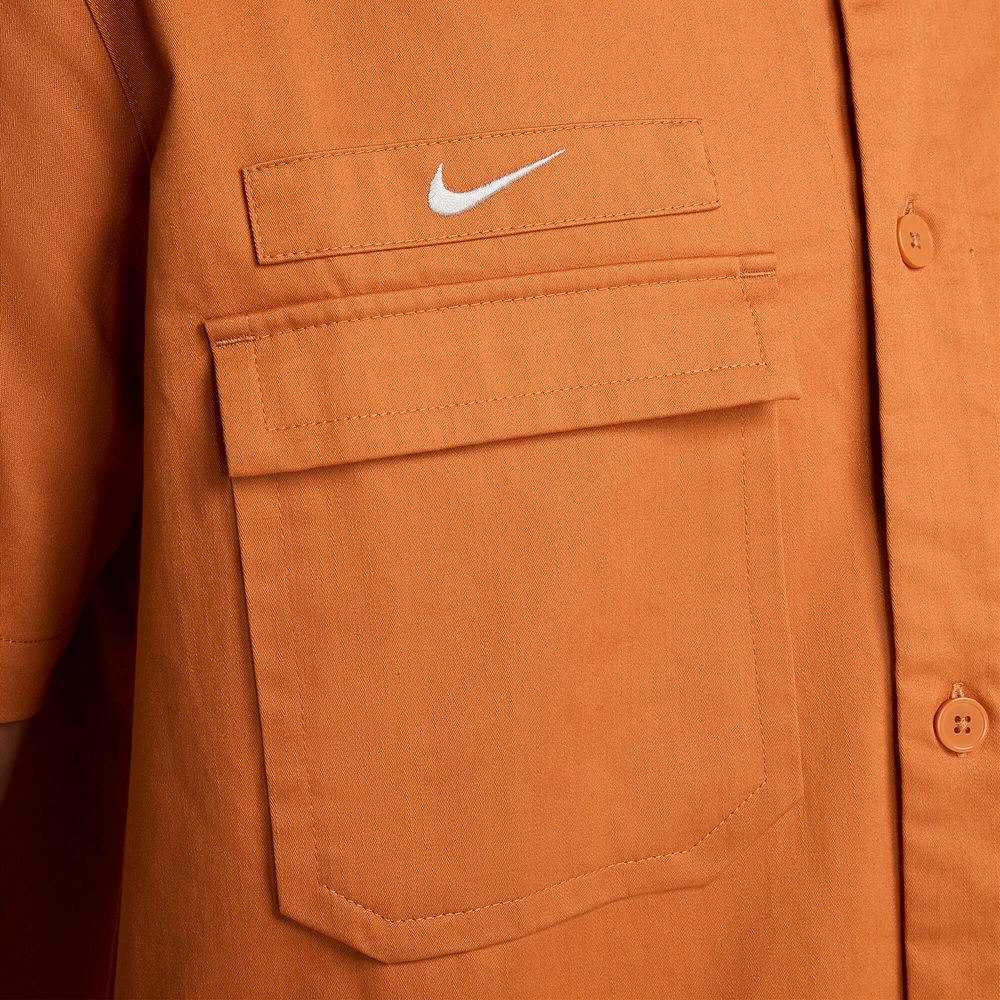 Men's Nike Burnt Orange Club America CA x Woven Button-Down Shirt
