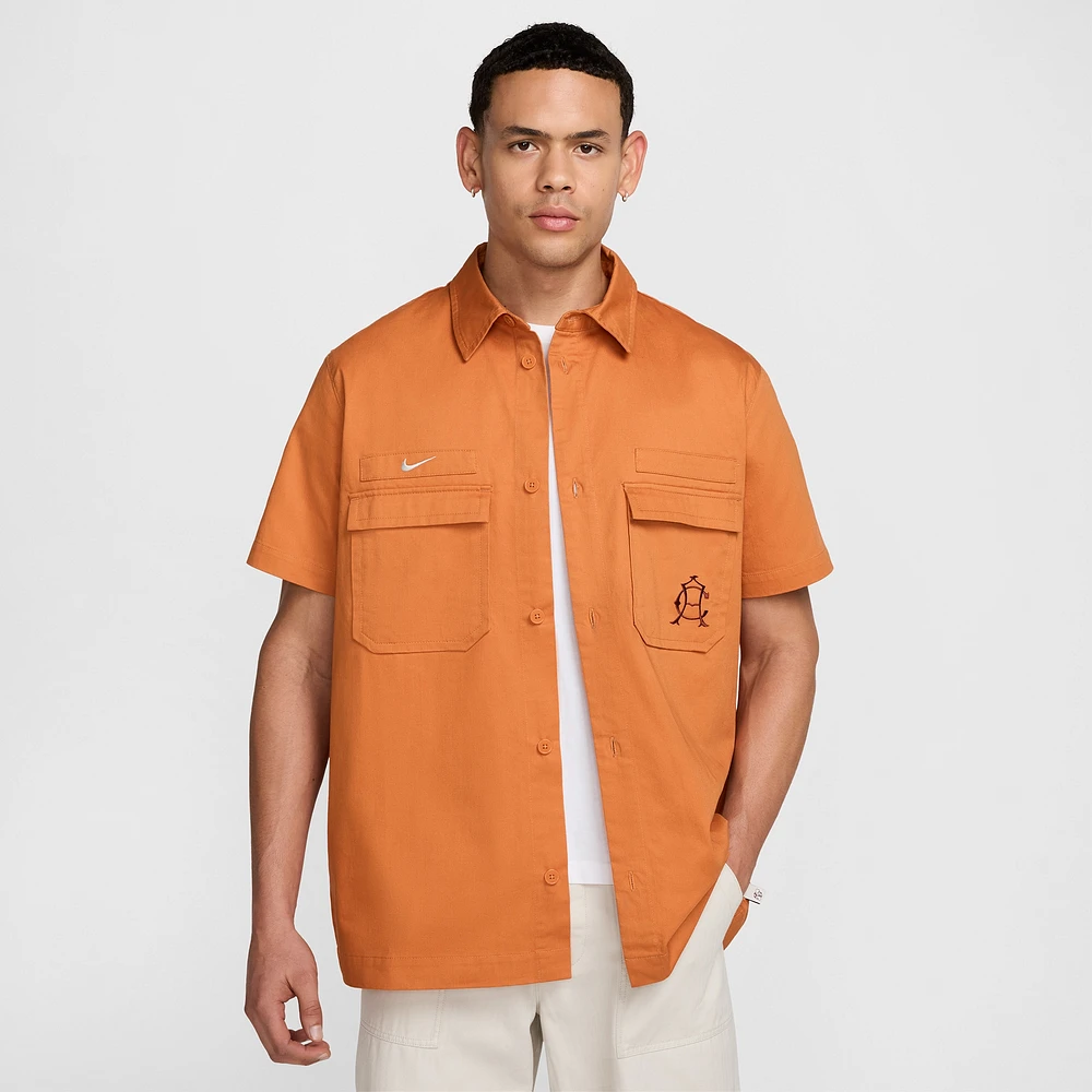 Men's Nike Burnt Orange Club America CA x Woven Button-Down Shirt