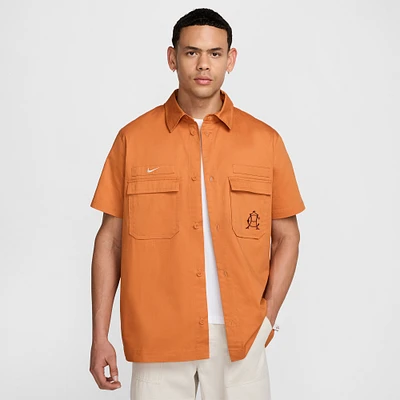 Men's Nike Burnt Orange Club America CA x Woven Button-Down Shirt