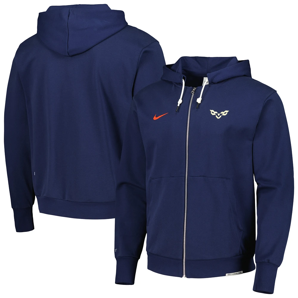 Sweat à capuche entièrement zippé Nike Navy Club America Standard Issue pour Homme