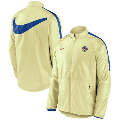 Veste jaune Nike Club America 2023 Academy AWF Raglan entièrement zippée pour homme