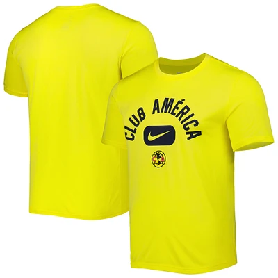 T-shirt de performance Nike Club America Lockup Legend jaune pour homme