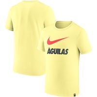 Men's Nike Yellow Club America Swoosh Logo T-Shirt