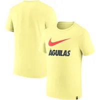 T-shirt Nike Club America Swoosh Logo pour homme jaune