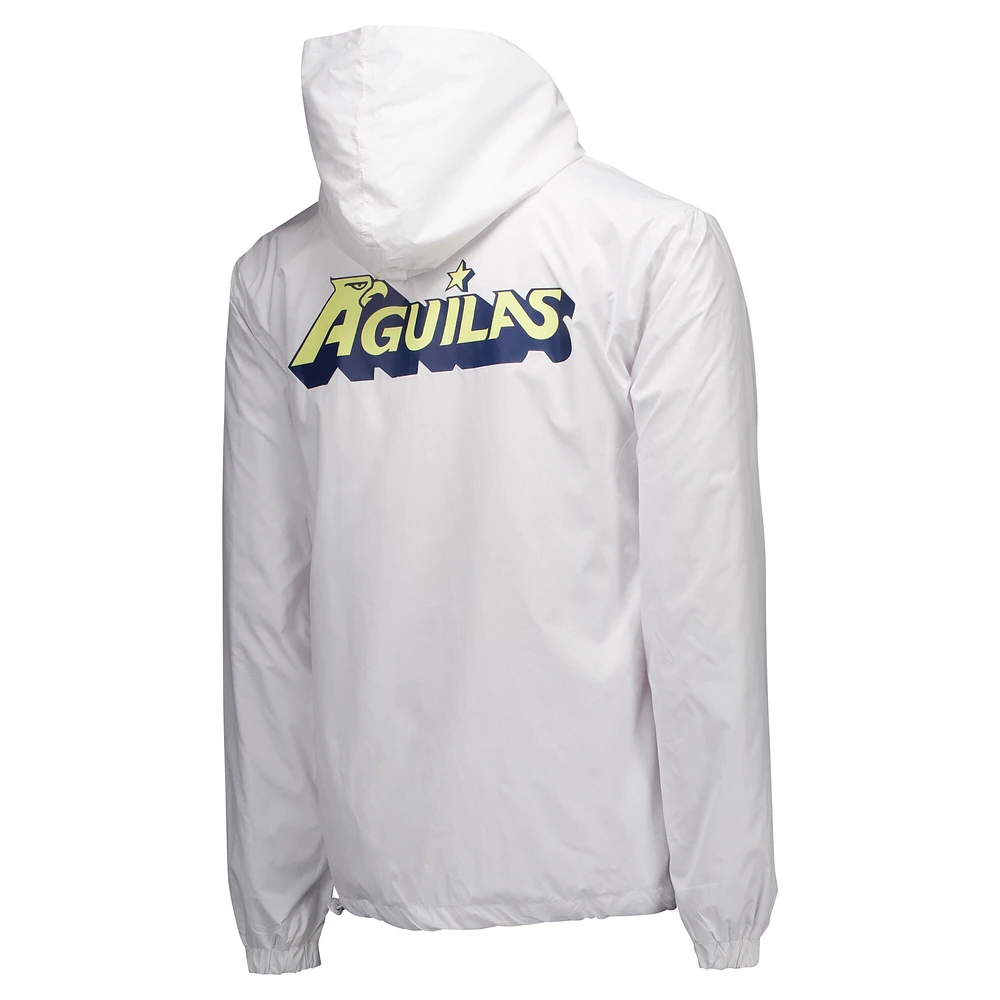 Men's White Club America Home Match Hoodie Full-Zip Windbreaker Jacket