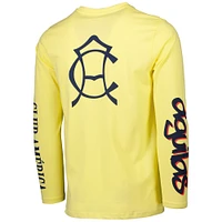 T-shirt à manches longues jaune Club America Graffiti pour homme